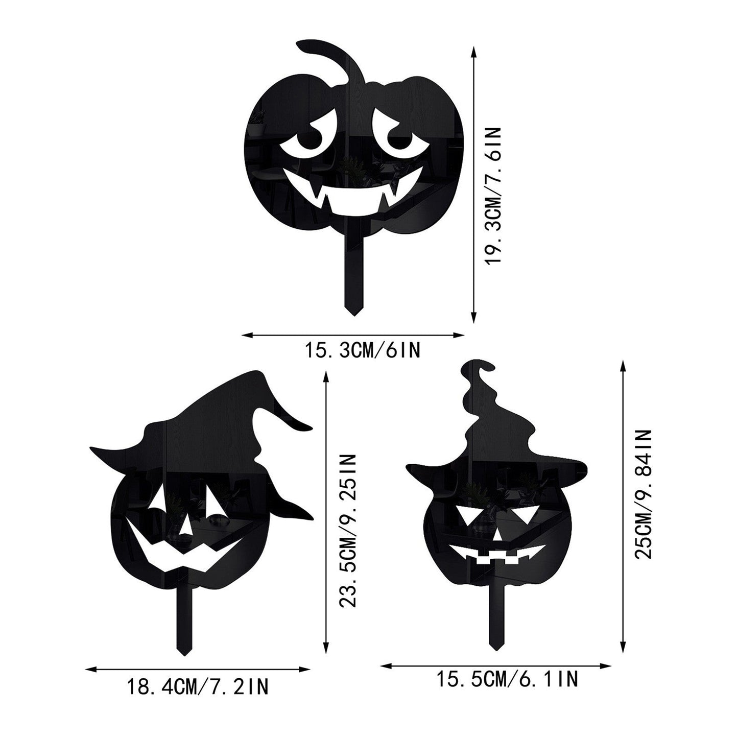 Décoration d'extérieur d'Halloween en acrylique pour jardin