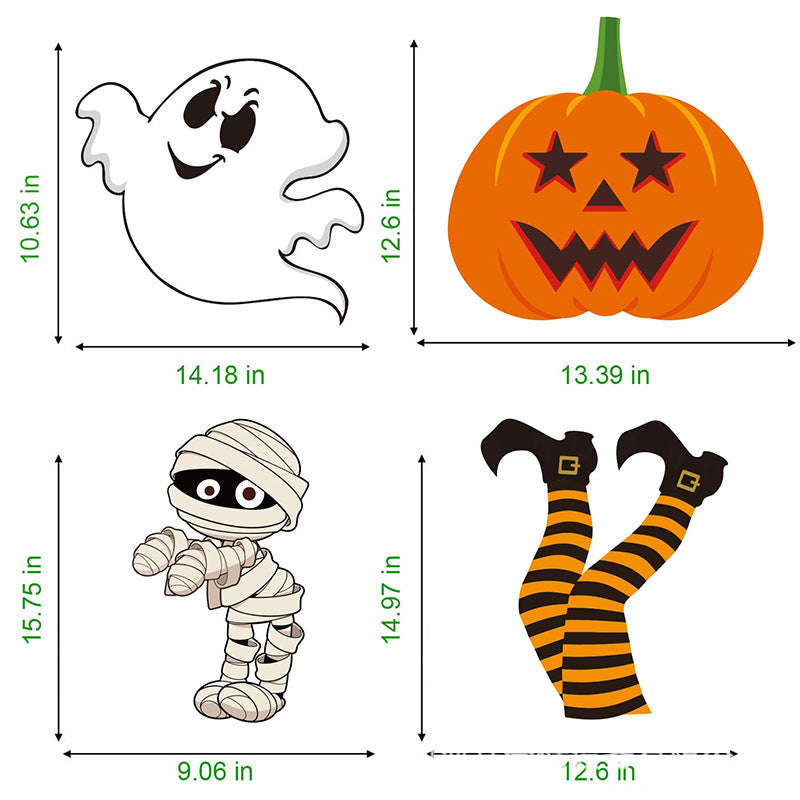 Piquets de panneaux de jardin d'Halloween