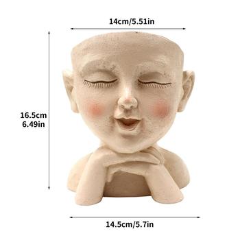 Pot de fleurs visage Pot de fleurs tête Pot de fleurs succulent en sueur