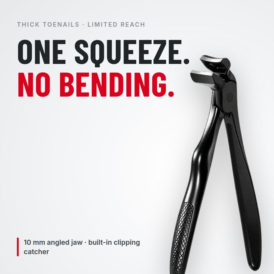 One squeeze, no bending - Amoroart ToeClip Pro wide-jaw toenail clipper