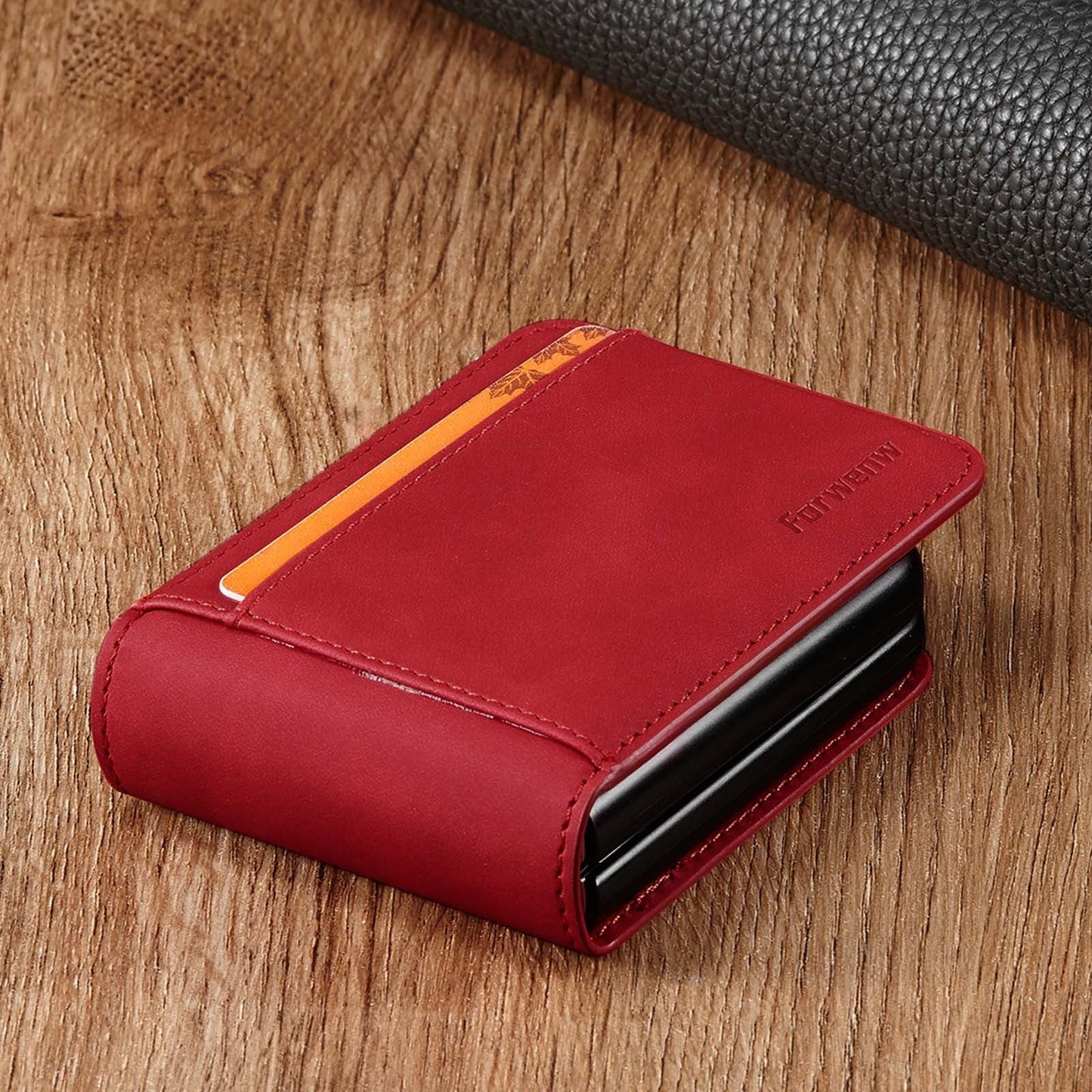 Étui portefeuille à rabat en cuir de luxe pour Samsung Galaxy Z Flip3 5G
