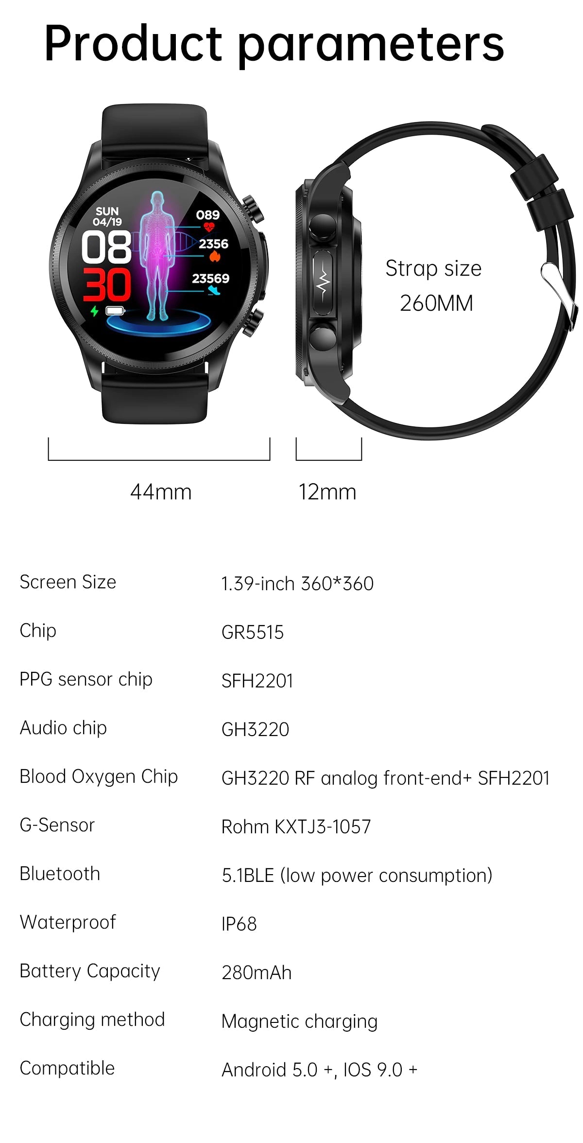 Montre Geekran pour le diabète