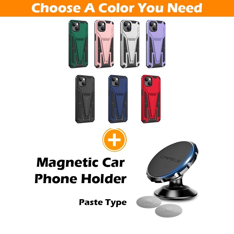 Nouvelle coque de téléphone magnétique pour iPhone 13 avec support d'armure extraordinaire