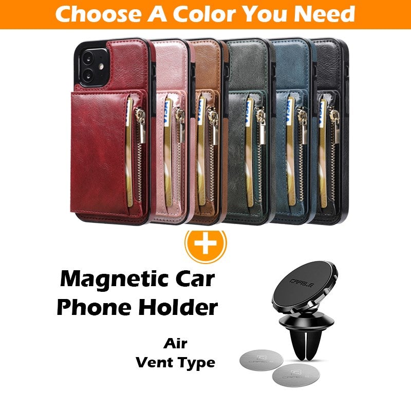 New Upgrade Multifunctional Wallet Zipper Phone Case For iPhone 13 Series