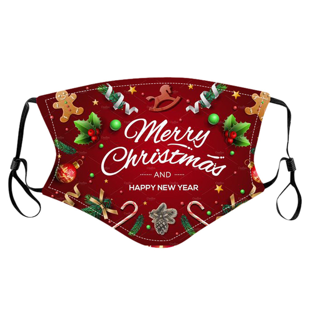 Masque unisexe tendance Joyeux Noël 2020