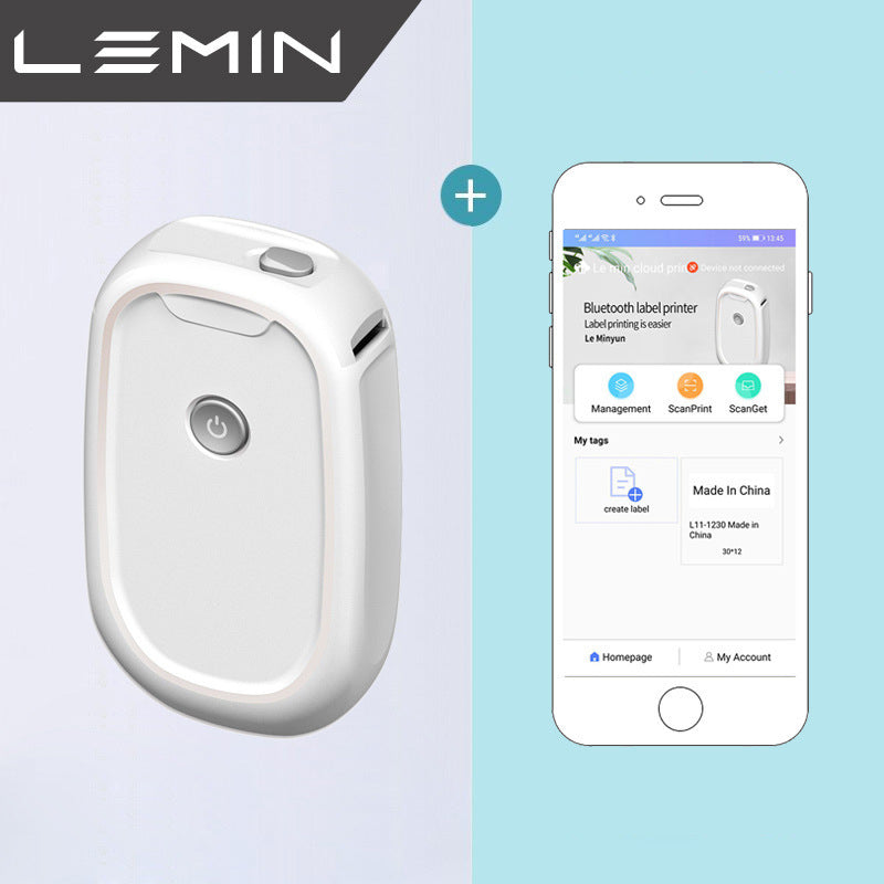 Wireless Bluetooth Mini Thermal Label Maker Printer