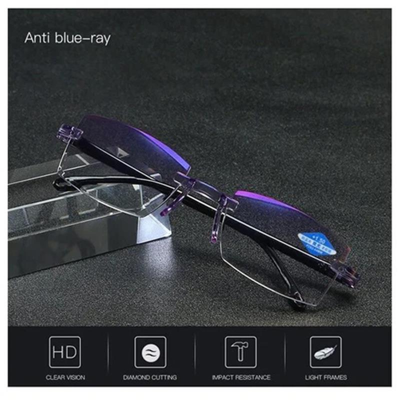 Saphir-Lesebrille mit hoher Härte, Anti-Blaulicht und intelligentem Doppelfokus