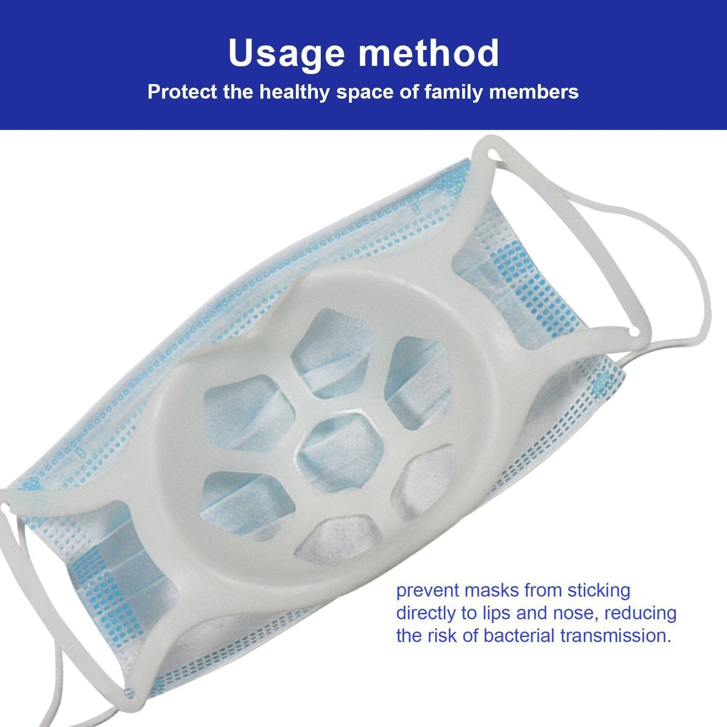 Support de masque facial 3D souple pour plus d'espace de respiration