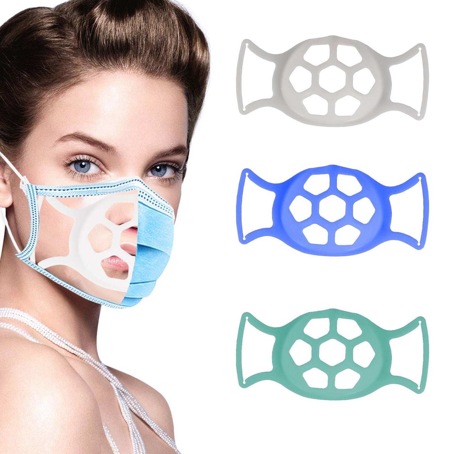 Support de masque facial 3D souple pour plus d'espace de respiration