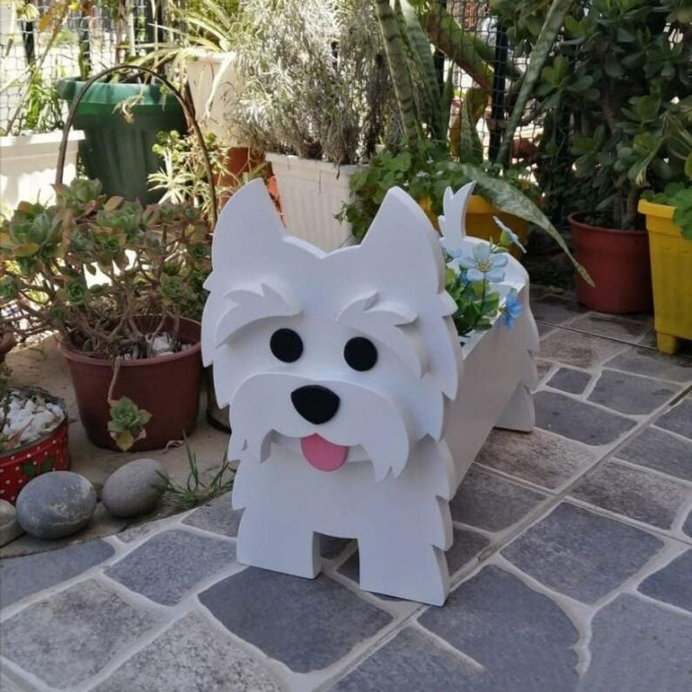 Jardinière décorative en forme de chien