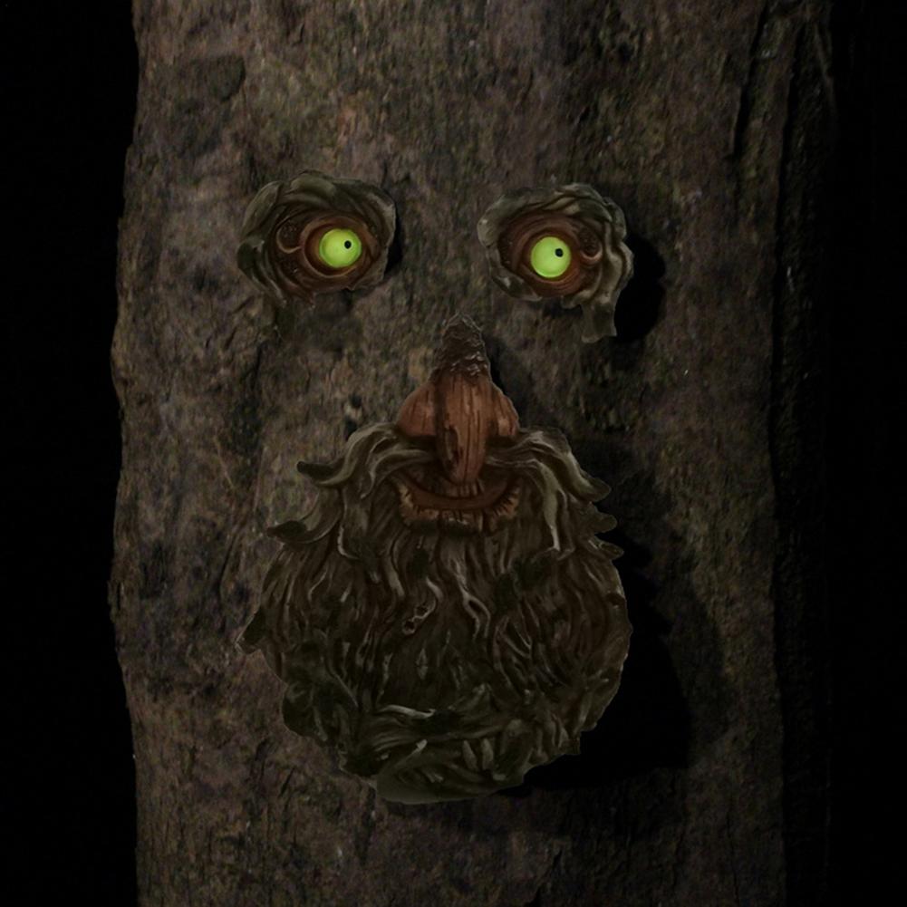 Art de jardin pour arbres d'extérieur – Décorations en résine visages de vieil homme barbu