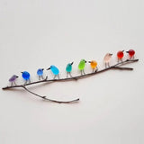 SheremArt Sea Glass Birds Decor