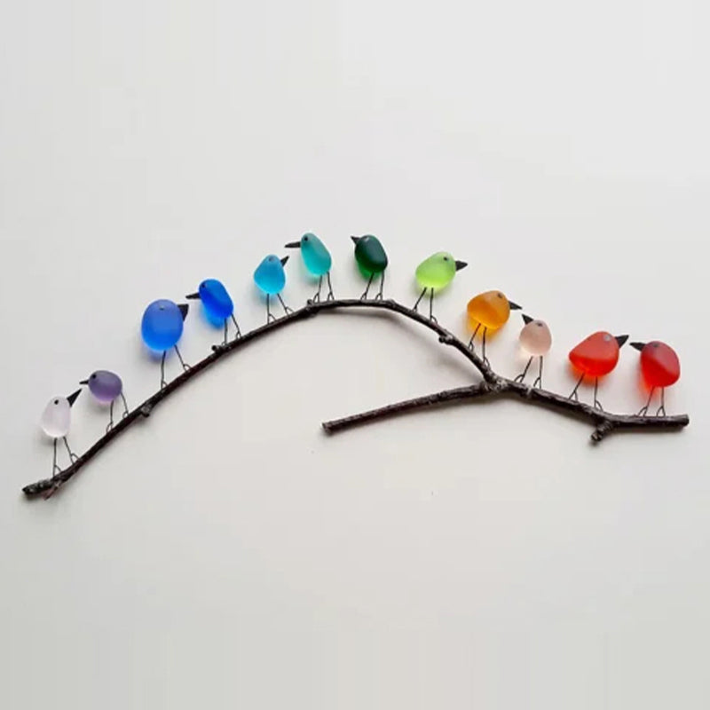 Décoration Oiseaux en Verre de Mer SheremArt