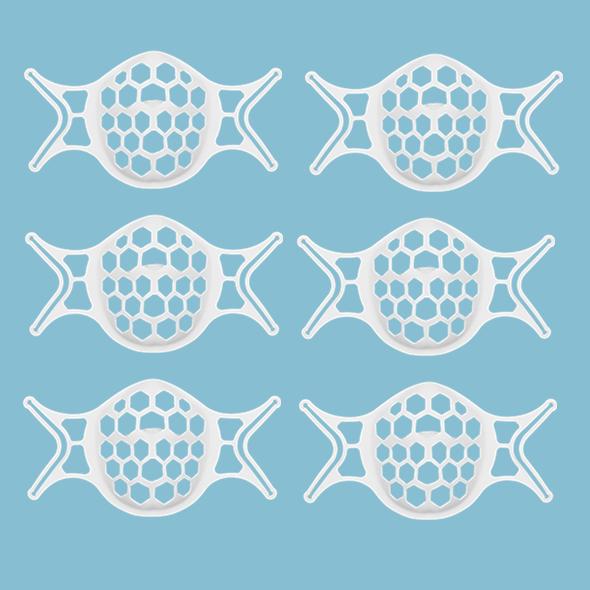 Masque facial 3D en silicone souple de 7e génération - Empêche la buée sur les lunettes
