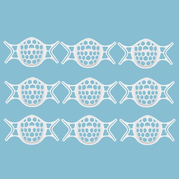Masque facial 3D en silicone souple de 7e génération - Empêche la buée sur les lunettes