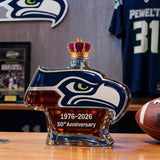 Seattle Seahawks 50th Anniversary Whiskey Bottle