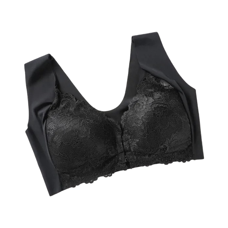 Yifare【50-110KG】Soutien-gorge push-up à fermeture avant en dentelle grandes tailles