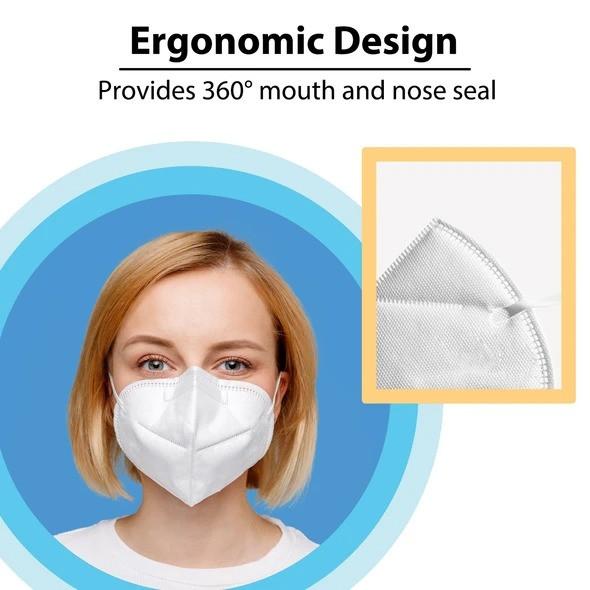Masque N95, (enregistré auprès de la FDA) Masque facial avec une efficacité de filtration d'au moins 95 % contre les particules et aérosols non huileux (paquet de 10)