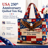 USA 250th Anniversary Quilted Tote Bag