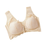 【50-110KG】Plus Size Push-Up Lace Front Closure Bra