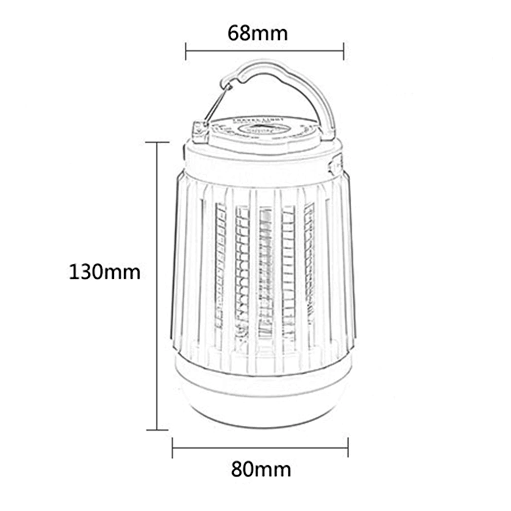 Lampe anti-moustiques solaire 2-en-1 LED USB
