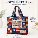 USA 250th Anniversary Quilted Tote Bag