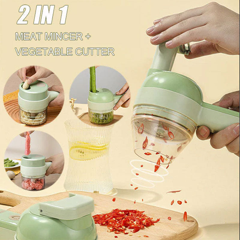 Ensemble Coupe-Légumes Électrique Portable 4 en 1