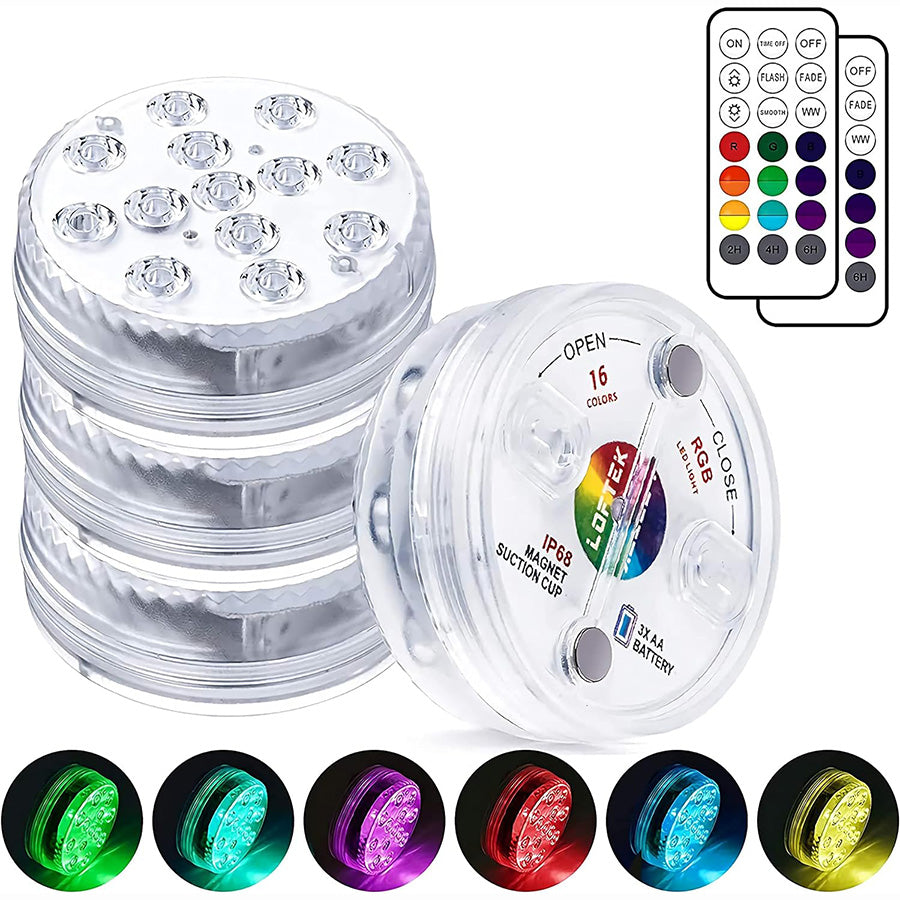 Lumière LED étanche à ventouse magnétique avec télécommande