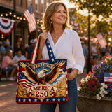 USA 250th Anniversary Quilted Tote Bag