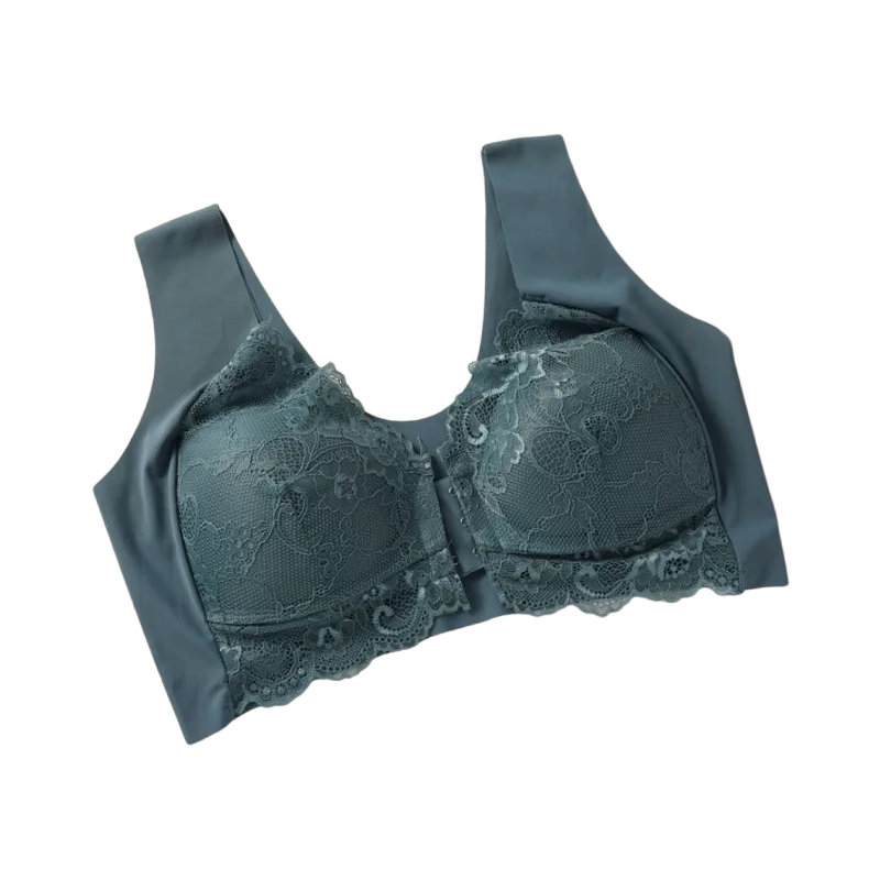 Yifare【50-110KG】Soutien-gorge push-up à fermeture avant en dentelle grandes tailles