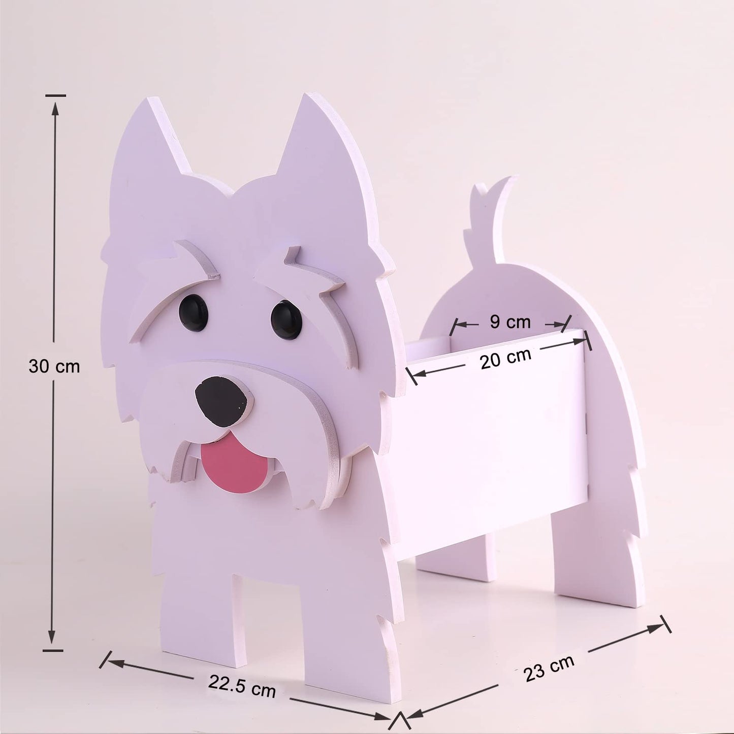 Jardinière décorative en forme de chien