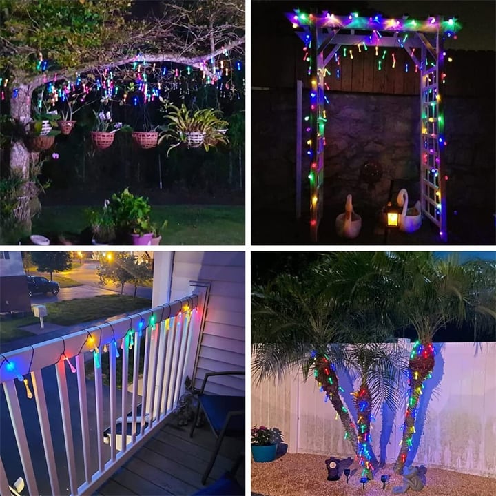 Guirlande Lumineuse Solaire Goutte d'Eau 8 Modes
