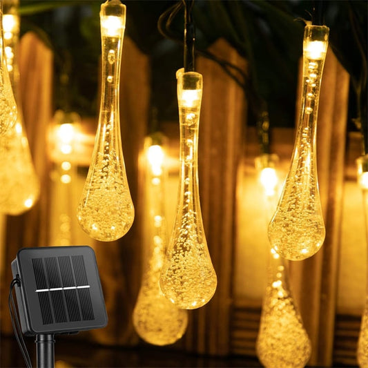 Guirlande Lumineuse Solaire Goutte d'Eau 8 Modes