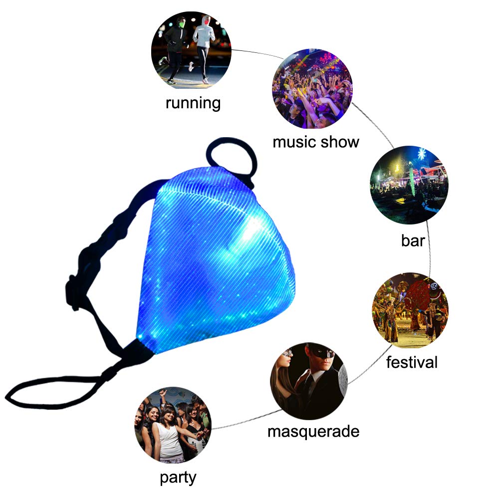 Masque LED 3D Lumineux 7 Couleurs
