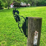 Sherem Farm Peeping Animal Metal Art