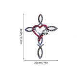 Natural horseshoe cross with heart