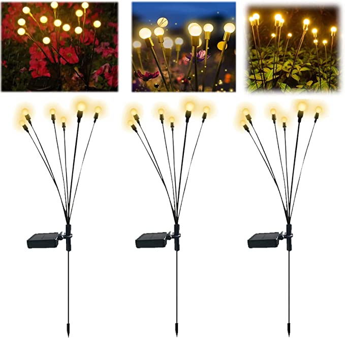 Lampes solaires lucioles étoilées qui se balancent