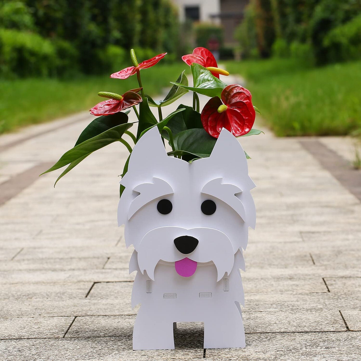 Jardinière décorative en forme de chien