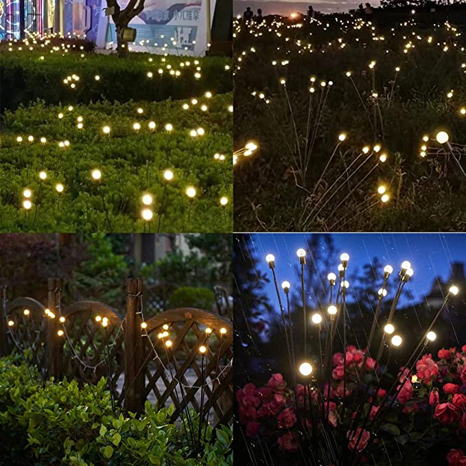 Lampes solaires lucioles étoilées qui se balancent