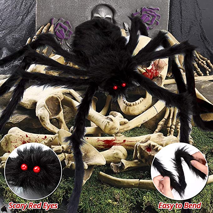 Toile d'araignée et araignée de décoration d'Halloween