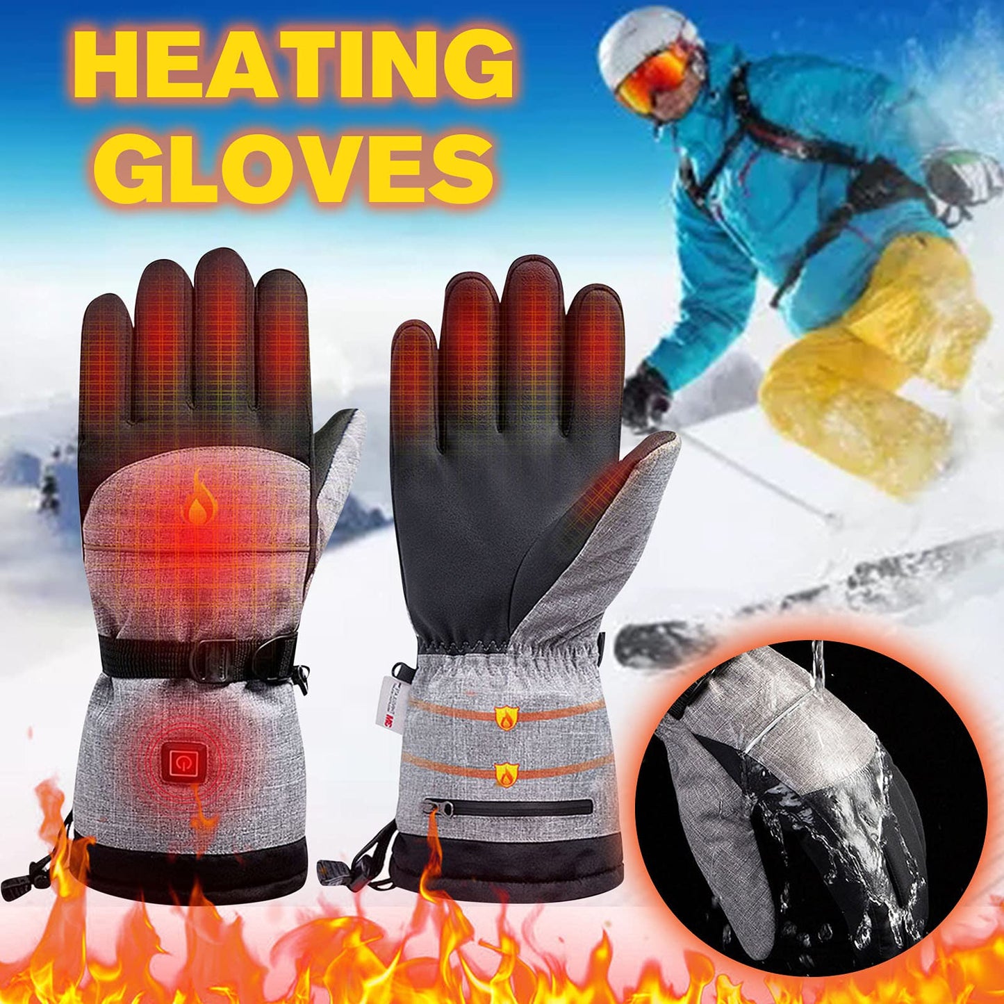 Gants chauffants à température réglable 40-55 °C