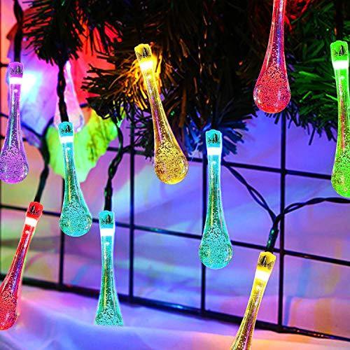 Guirlande Lumineuse Solaire Goutte d'Eau 8 Modes