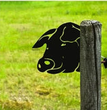 Sherem Farm Peeping Animal Metal Art