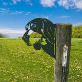 Sherem Farm Peeping Animal Metal Art