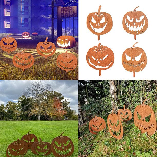 Ornements de jardin d'Halloween Citrouille effrayante
