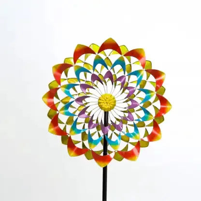 Sherem Fleur Métal Éolienne Décorative