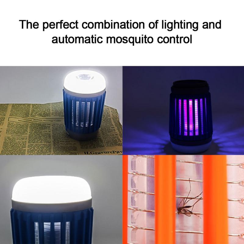 Lampe anti-moustiques solaire 2-en-1 LED USB
