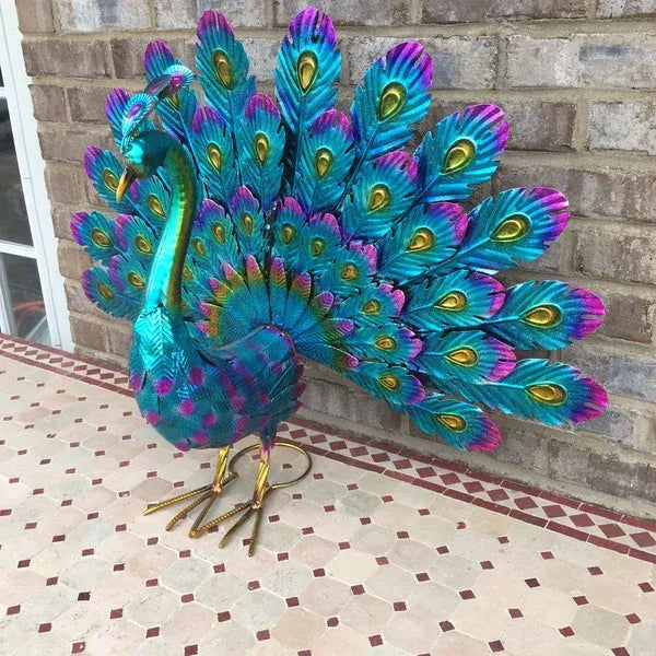 Sherem Peacock Statue Decor
