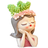 Little Girl Resin Flower Pot