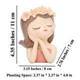 Little Girl Resin Flower Pot